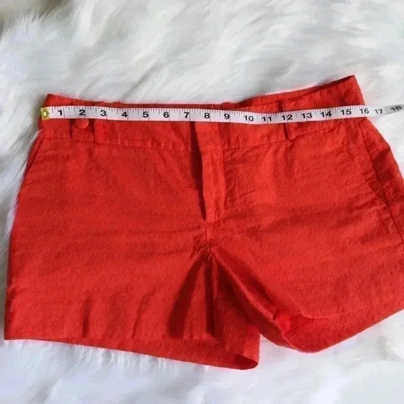 Banana Republic Ryan Fit Orange Eyelet Shorts - Picture 4 of 7